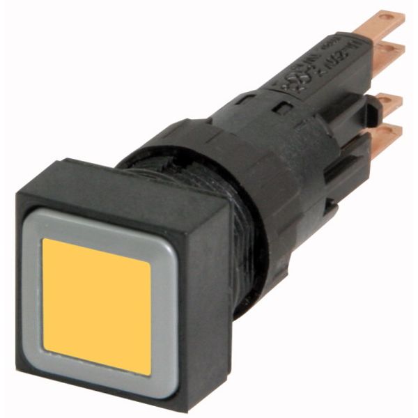 Q25LT-GE/WB Illuminated pushbutton actuator, yellow, momentary, +filament lamp 24V image 1