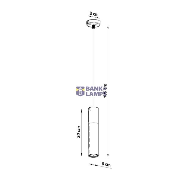Hanging lamp BORGIO 1 white GU10 1x40W IP20 image 8