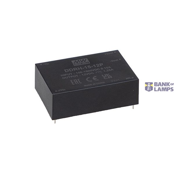 Mean Well DDRH-15-05P DC/DC converter, print 5 V/DC Number of outputs: 1 x Contents 1 piece. image 1