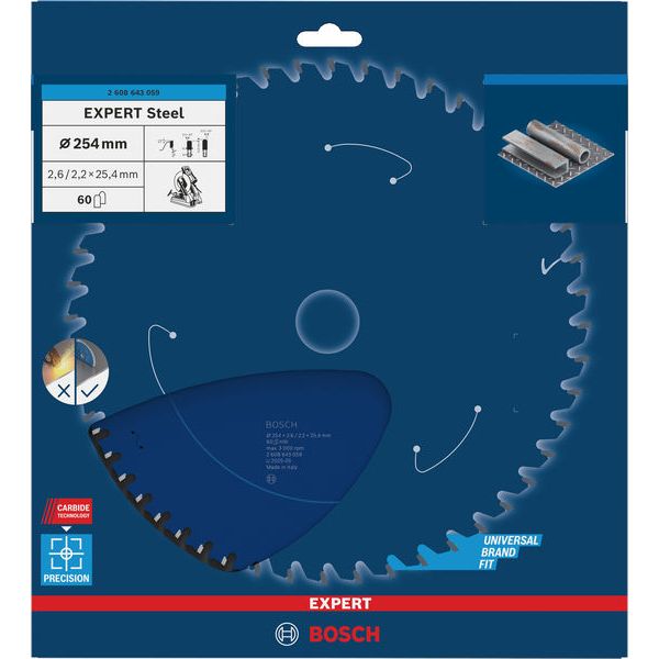 Circular saw blade Expert for Steel 254 x 25,4 x 2,6 mm, 60 image 3