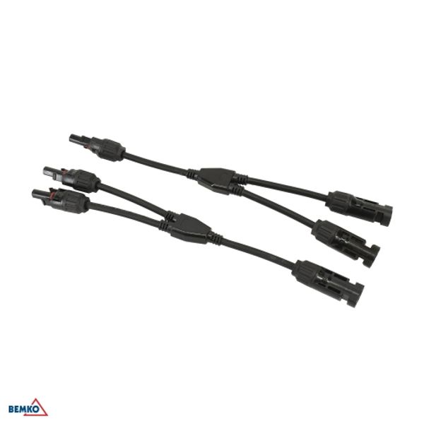 PHOTOVOLTAIC MC4 CONNECTOR 1000V DOUBLE PARALLEL WITH CABLE STEAM image 1