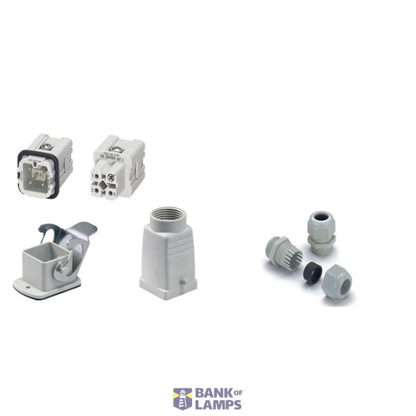 Industrial connectors (set), Series: HA, PUSH IN, Installation size: 1 image 1