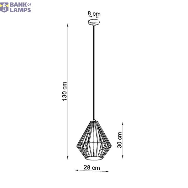 DEMI BLACK HANGING LAMP E27 1X60W IP20 image 9