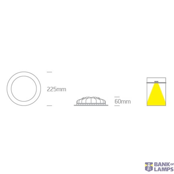 WHITE DARK LIGHT LED 22W CW IP20 230V image 2
