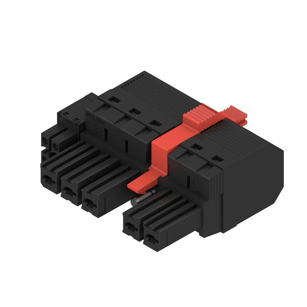 PCB plug-in connector, female plug, 7.62 mm, Number of poles: 5, 180°, PUSH IN with actuator, PUSH IN without actuator, Clamping range, max. : 10 mm², Box image 2