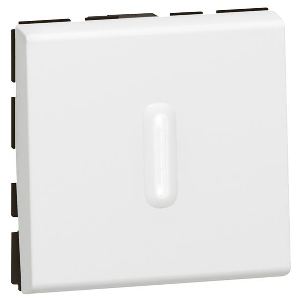 2-way switch Mosaic-whith LED indicator-20 AX-250 V~-2 modules-2 pole-white image 2