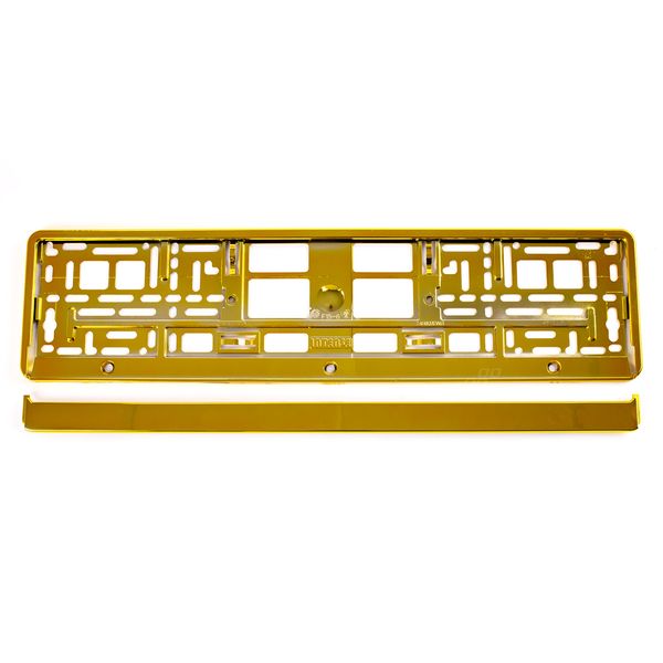 License Plate Frame - GOLD metalic image 1