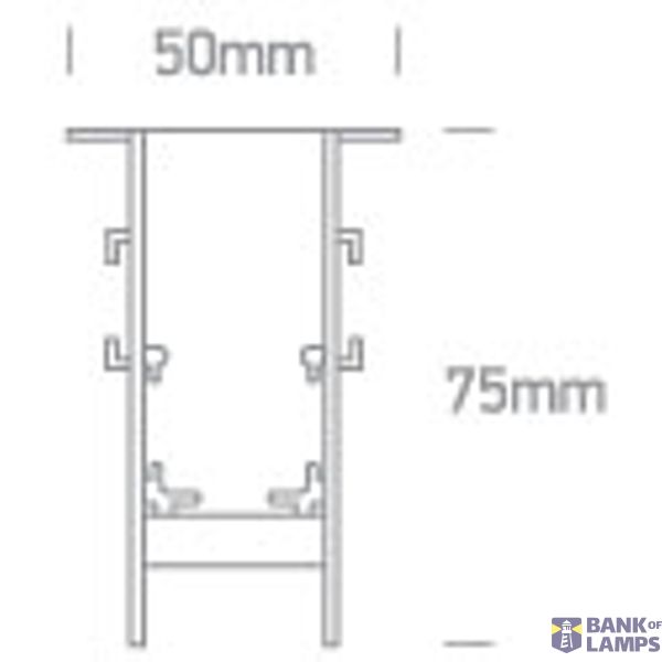 WHITE MAGNETIC RECESSED PROFILE 2m 48V MAXI image 2