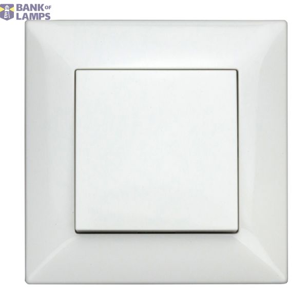 Push button NO, complete, white, cage clamps image 1