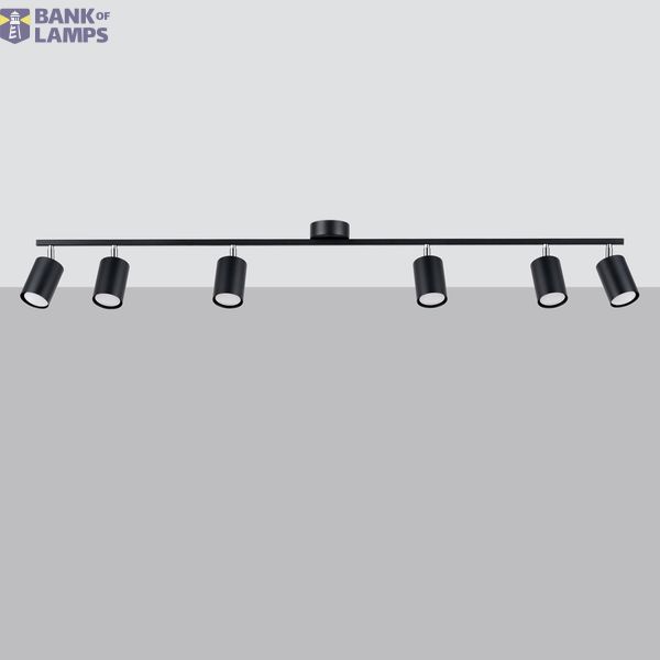 CEILING LAMP LEMMI 6L BLACK GU10 6X10W IP20 image 2