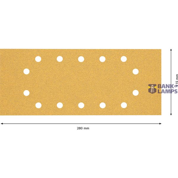 EXPERT C47 Sandpaper with 14 holes for Orbital Sanders 115 x 28 mm, G 6 1-pc image 3