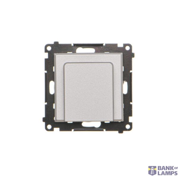 Electronic hotel switch with LED backlighting, 16A, matt aluminum image 1