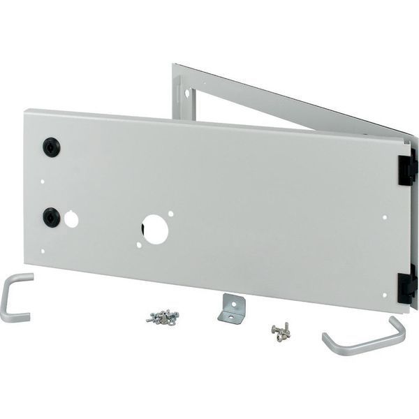 XMW0906CDV Opening metal front plate for drawer, ventilated, IP31, H=225mm, grey image 3