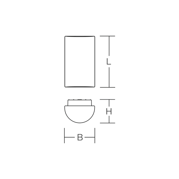 Colonna IP 44, white, on/off Wall luminaires, L 245 B 145 H 110, Opal  image 3