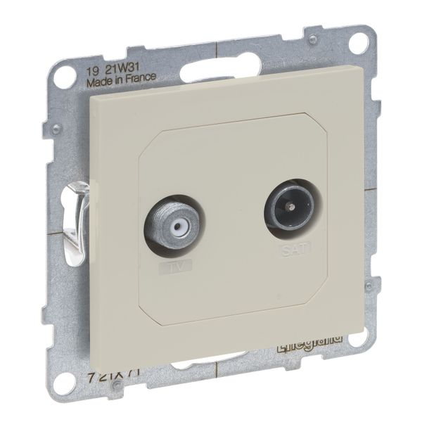 TV-SAT MALE STAR 2 CABLES IVORY image 1