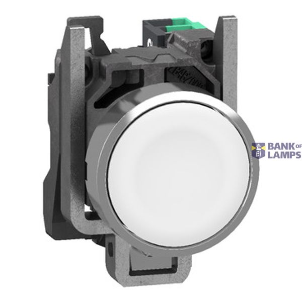 Metal PB white flush 1 NO Push-in image 2