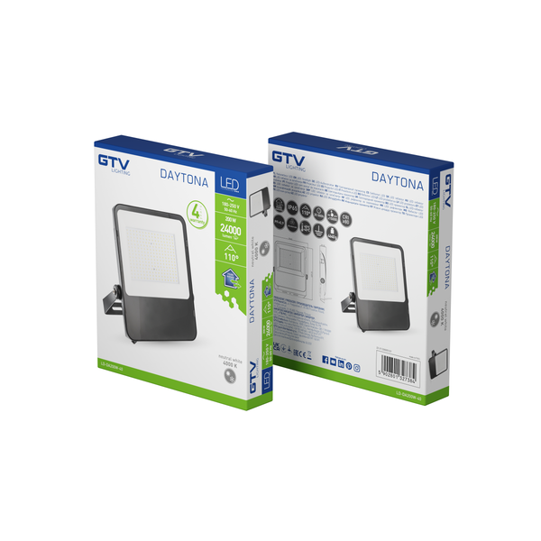 LED floodlight DAYTONA, 200 W, 24000 lm, 4000K, AC180-250V, IP65, 110° image 3