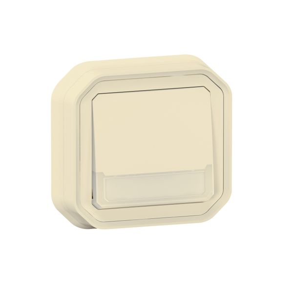 PLEXO CHANGEOVER PUSH BUTTON LOCATOR WITH LABEL HOLDER - BEIGE - FLUSH image 1