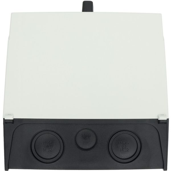 P3-100/I5 On-Off switch, P3, 100 A, surface mounting, 3 pole, with black thumb grip and front plate image 3