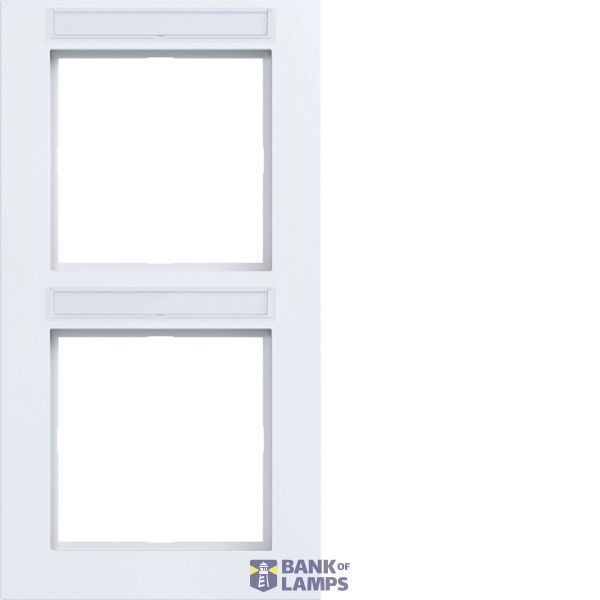 Cover frame double vertical, text field, A.1, light white matte image 1