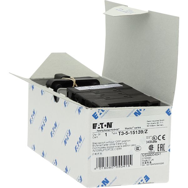 T3-5-15139/Z Step switches, T3, 32 A, rear mounting, 5 contact unit(s), Contacts: 10, 45 °, maintained, Without 0 (Off) position, 1-5, Design number 15139 image 27