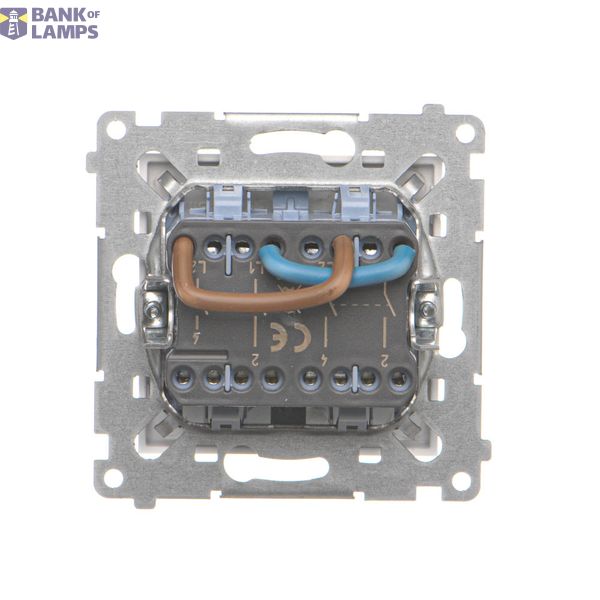 Double IT socket RJ45, category 5e, (module), Simon 24, IP20/IP44, champagne matt image 2