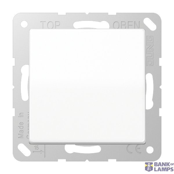 SCHUKO socket, 16 A 250 V ~, without claws, integrated increased contact protection, SAFETY+, hinged cover, Duroplast antibacterial, AS series, alpine white image 1