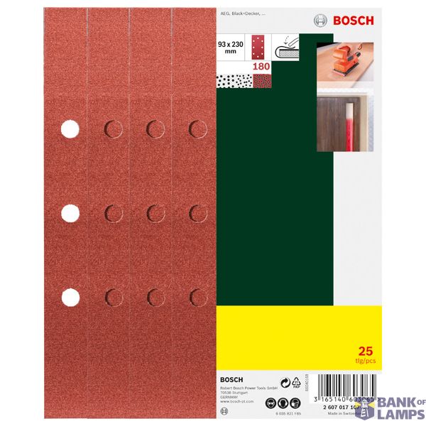 25-piece sanding sheet set for orbital sanders, clamped, grit 180 G= 180 image 1