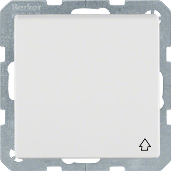 Socket with cover 2P+PE front, Q.1/Q.3 polar white, velvety image 1