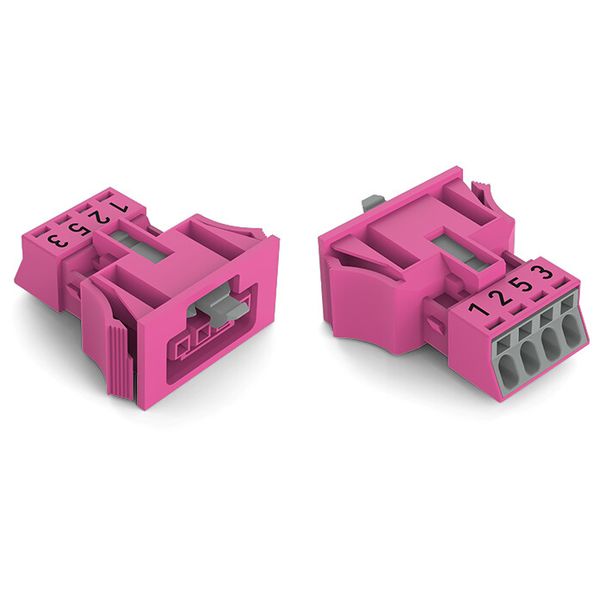 Socket 4-pole Cod. B pink image 2