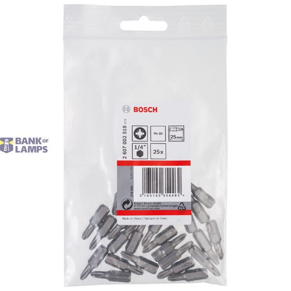 Extra Hard screwdriver bit reduced PH2R, 25 mm 25 pcs. image 2