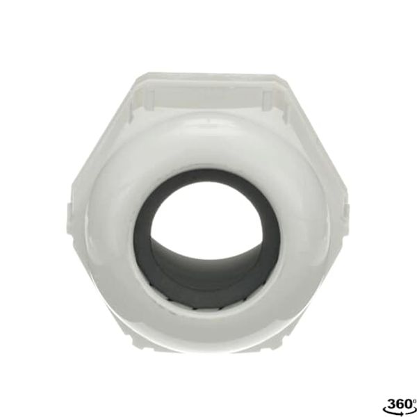 MP1-7525 Push button white "II" flat momentary, front ring: black plastic image 1
