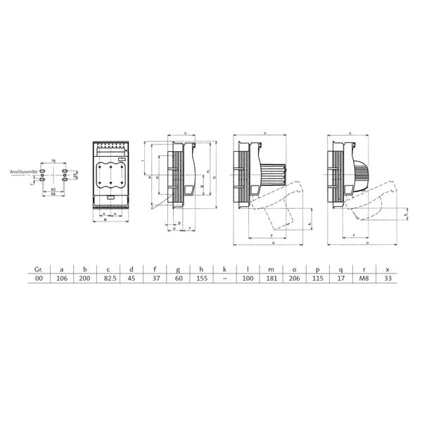 HRC-fuse-disconnector 160A,3-pole, screw M8 image 3