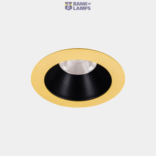 Downlight Play Deco Symmetrical Round Fixed 6.4W LED warm-white 3000K CRI 90 28º DALI-2 Gold/Black IP54 637lm image 1