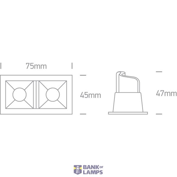BLACK LED 2x2W WW 30deg IP20 700mA DIMMABLE image 2