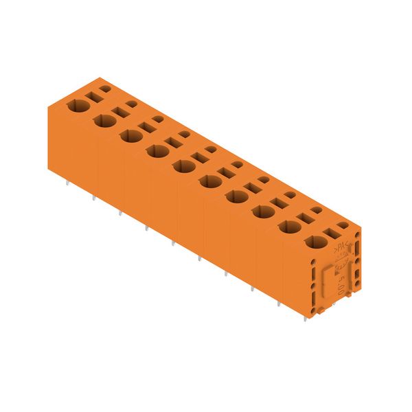Printed circuit board terminals, 7.50 mm, Number of poles: 10, 180°, Solder pin length (l): 3.5 mm, tinned, orange, PUSH IN without actuator, Box image 1