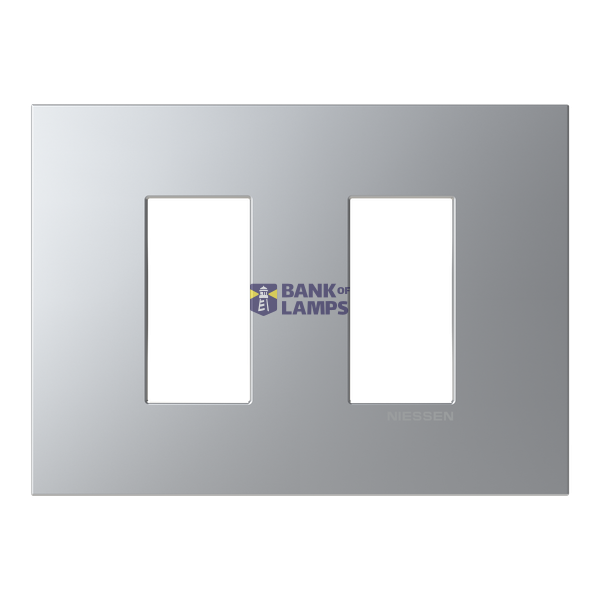 Frame 1+1 modules - Niessen logo - Silver image 1