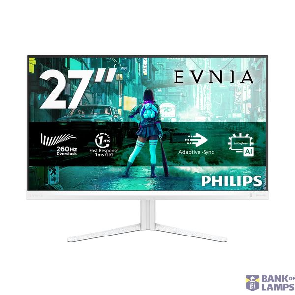 Philips | Evnia 27M2N3201PL/00 | 27 " | Fast IPS | FHD | 16:9 | 260 Hz | 1 ms | 1920 x 1080 pixels | 300 cd/m² | HDMI ports quantity 1 | White image 1
