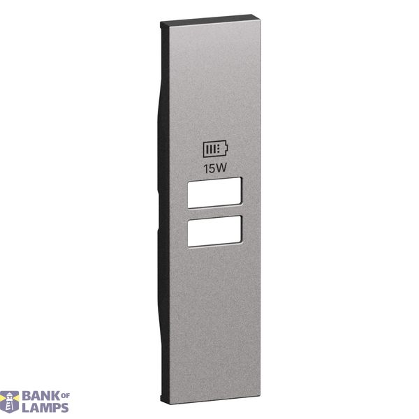 L.NOW - 2USB CHARGER COVER 1M STEEL image 1