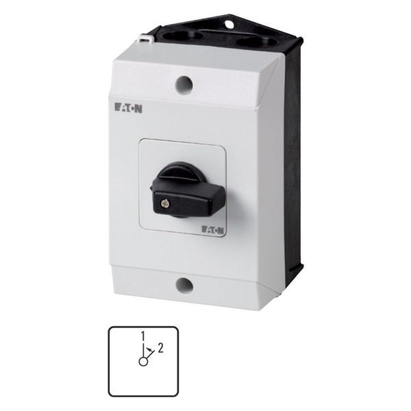 T0-3-8297/I1 Changeover switches, T0, 20 A, surface mounting, 3 contact unit(s), Contacts: 6, 45 °, momentary, Without 0 (Off) position, With spring-return to 1, 1 image 6