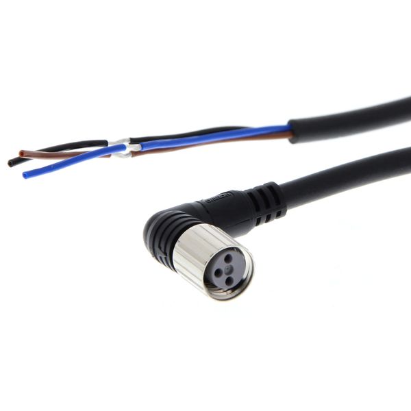 Sensor cable, M8 right-angle socket (female), 3-poles, PVC robot cable XS3F0191F image 3