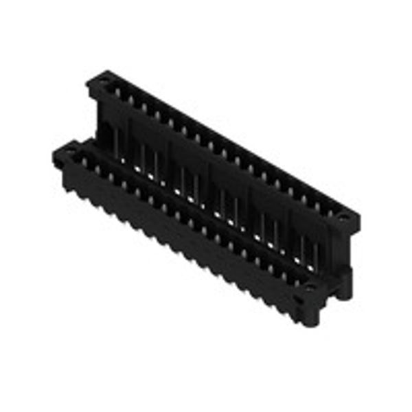 PCB plug-in connector, male header, Flange / Solder flange, THT/THR solder connection, 5.08 mm, Number of poles: 34, 180°, Solder pin length (l): 3.2 mm, tinned, black, Box image 1