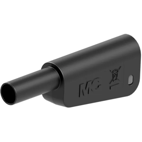 4 mm plug, solder connection, 1.0 mm², CAT II, CAT III, green, 66.2018-25 image 1