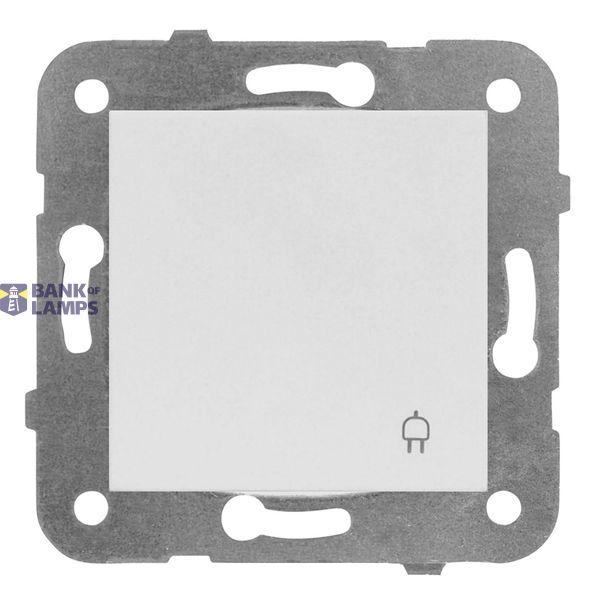 Socket outlet, flap cover, cage clamps, white image 2