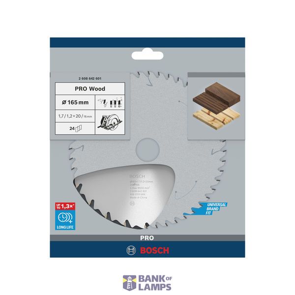 Circular saw blade Speedline Wood 165 x 20/16 x 1,7 mm, 24 image 2