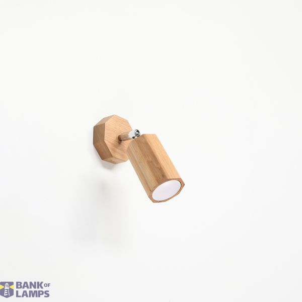 WALL LAMP ZEKE OAK GU10 1X40W IP20 image 3