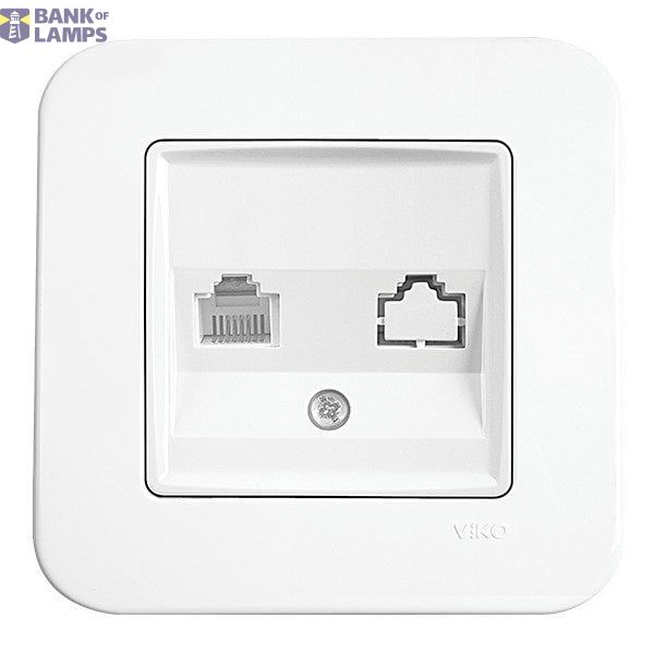 Linnera-Rollina One Gang Data Socket (CAT6) White image 1