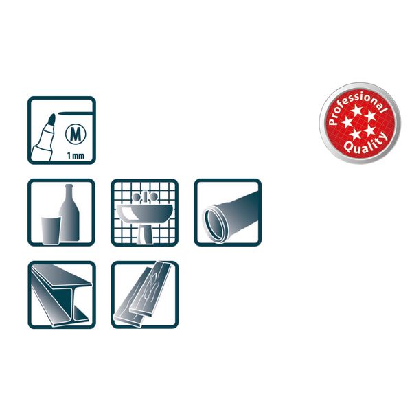 Pica 10pcs 534/46 Permanent Pen 1.0mm round black image 3