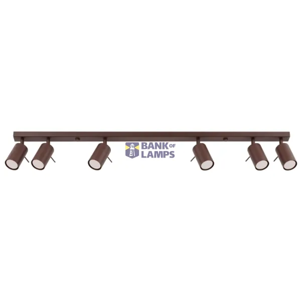 Ceiling lamp RING 6L brown image 1
