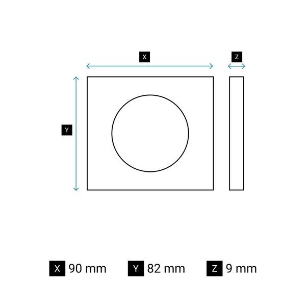 PLATE 1 GANG CELADON GREEN image 4